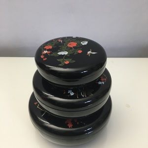 Vintage, set of three, stacking nesting bowls